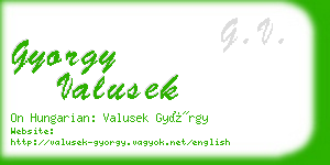 gyorgy valusek business card